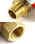 6 Pack 1/4" 1/4" QWORK Ball Valve, Heavy Duty Brass Ball Valve Shut Off Switch, Male x Female NPT Thread Pipe Fitting