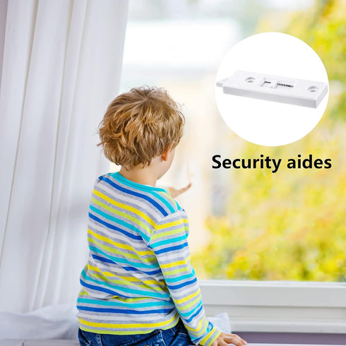 Window Latch Locks, 4 Pack Plastic Construction Spring Loaded Tilt Latch Replacement for Windows