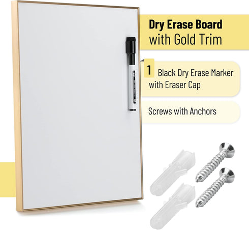 Mr. Pen- Dry Erase Board, 14” x 11”, Aluminum Frame with a Black Dry Erase Marker, Small Whiteboard, Mini White Board, White Board Dry Erase, Small Magnetic Board, Magnetic White Board by Mr. Pen