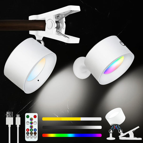 Adetu LED Wall Mounted Lights, Rechargeable Wall Sconces Lamp, 3 Color Temperatures