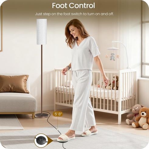 Dimmable 64.4 Bulb 3000K-6500K, VW06LD05W1 Floor Lamps for Living Room with Remote and Foot Switch, Modern Standing