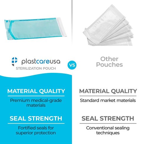 200 7.5 13 X Self Sealing Sterilization Pouches - Autoclave Sterilizer Bags Pouch for Sterilizing Dental Medical