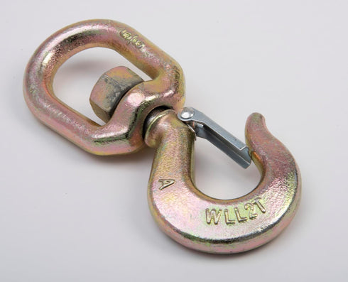 HI-GEAR 2 Ton Hoist Swivel Hooks, Heavy Duty Swivel Eye Hook for Lifting Chains, 4,400 Lbs Capacity, Pack of 2.