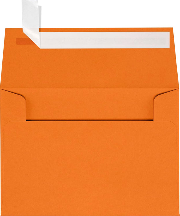LUXPaper 4Bar A1 Invitation Envelopes, Peel & Press, Mandarin Orange, 50 Qty