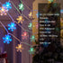 AUAUY 40 19.6FT 2 Snowflakes String Lights, LED String Lights Battery Operated Modes, Waterproof Outdoor Lights