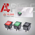 APIELE 3Pcs 3 Position Rocker Toggle Switch DPDT 6 Pin AC 125V/10A 250V/16A ON-Off-ON with LED Light KCD2-203N