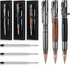 Crtiin 3 Sets Bullet Pens for Men, Bolt Pen Gift Box with Black Ink Refills for Thanksgiving Christmas Valentine's Day