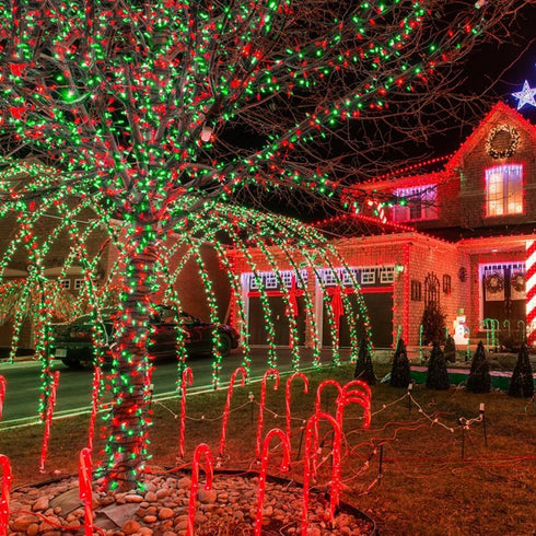 2 Pack 200 8 LED Solar Christmas Lights Outdoor Waterproof, Solar String Lights for Outside, Solar Outdoor String Light