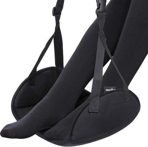 Upgraded Airplane Foot Rest (Premium Memory Foam) - Thickened Super-Size Foot Hammock for Long Flight Travel Essentials