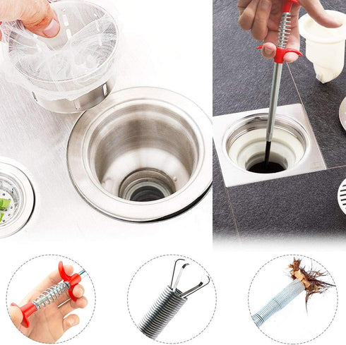 Plumbing Grabber Sink Grabber Flexible Claw Pickup Tool for Litter Pick, Drains, Home Sink, Toilet & Clean Dryer Vents