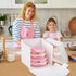 12Pcs Tall Cake Boxes with Window, 12x12x12 Inches, White Disposable Carrier Container for Multi-Layer Cakes, Bakery