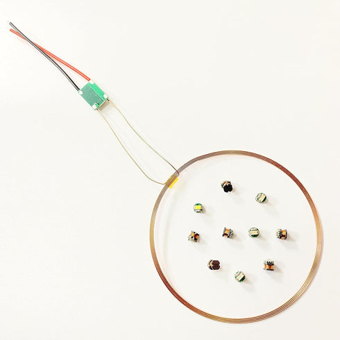 80mm 5V Taidacent Long Distance Wireless LED Coil Inductive Coil and Ten Colorful Wireless LEDs Lights Brightness