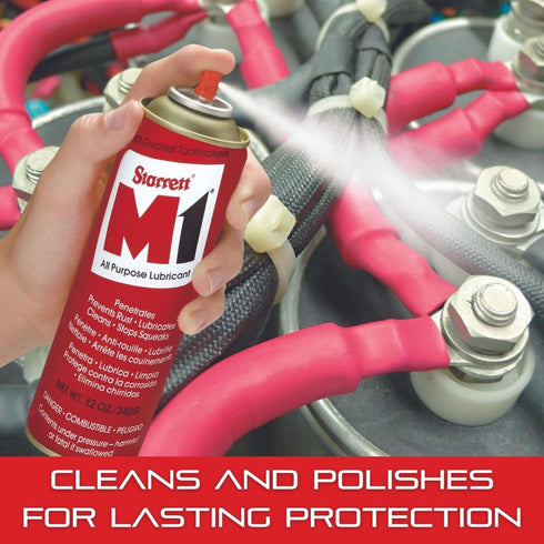 M1 12 oz. M1-95173 Starrett Industrial Quality All-Purpose Lubricant - Micro-Thin, Airtight Coating, Silicone-Free