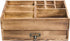 Liry Products Rustic Wooden Organizer Cosmetic Storage Cabinet Makeup Display Box Office Supplies Desktop Vanity
