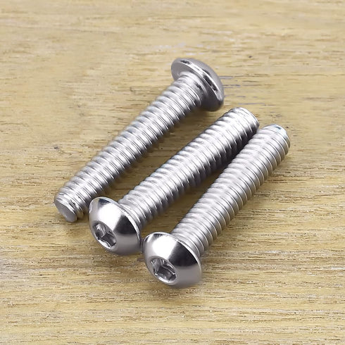 5/16-18 x 1-1/2" Button Head Socket Cap Bolts Screws, 304 Stainless Steel, Full Thread, 10 PCS