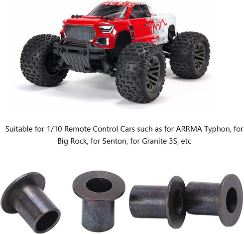 4x4 1/10 RC Car Flanged Tube, Durable Steel Upgrade, Remote Control Car Parts Compatible Scale for RC Enthusiasts