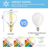 XININSUN G16.5 LED Bulb,E12 40W Candelabra Dimmable Chandelier Light Bulbs 4000K Daylight White Clear 400lm 4W G50 Vintage LED Filament Edison Candle Bulb with Decorative,6Pack by XININSUN