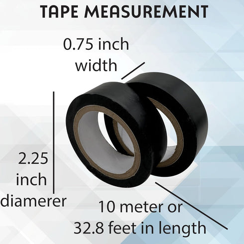 8501 Pk10 General Electrical Tape 32ft x 0.63In, All Purpose PVC, Weatherproof, High Temp Resistant for Indoor Outdoor