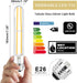 7.3 Inch 3000K Bulbs 80 800LM E26 Bulb 6W Dimmable, T10 T9 Bulbfor 2Pack Warm White Edison Equal Watt, Led Long Tubular