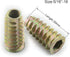 LQ Industrial 25pcs 5/16-18x1-1/5 Inch Furniture Screw-in Nut, Zinc Alloy Bolt Fastener Connector for Wood Furniture