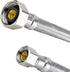 Plumb Pak PP23802 Faucet Supply Tube, 3/8 X 1/2 In, Compression X Fip, 16 In L, Stainless Steel