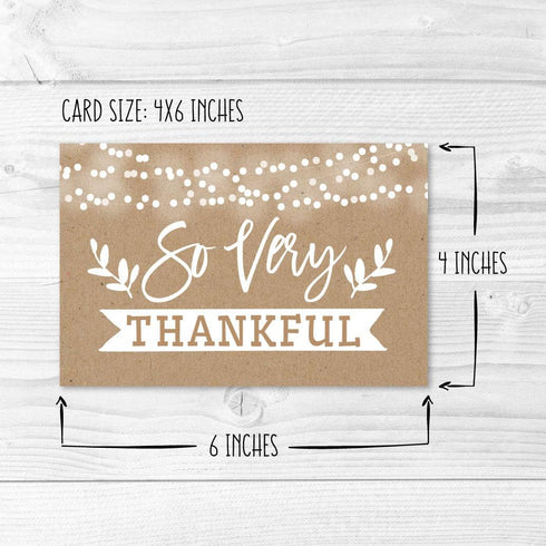Hadley Designs 24 Rustic Kraft Thank You Cards with Envelopes, Sympathy Notes for Adult Funeral or Gift Gratitude