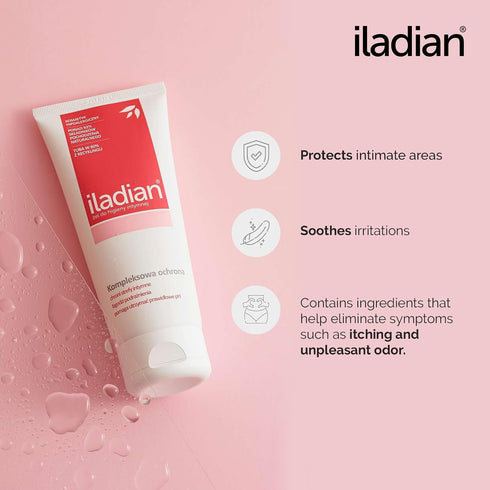 Iladian 180ml Intimate Hygiene Gel - Gentle Daily Care for Sensitive Areas - Maintains Proper pH, Soothes Irritation