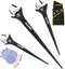 GRENPRO 4-Piece Adjustable Spud Wrench Set with Gloves, 10" 12" 16" Large