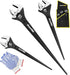 GRENPRO 4-Piece Adjustable Spud Wrench Set with Gloves, 10" 12" 16" Large