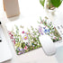 Border with Herbs and Wild Flowers Mouse Pad, Non-Slip Rubber Base for Computers, 9.5"x7.9"x0.12" Inch