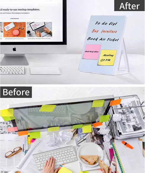 Desktop Dry Erase Board, Small Whiteboard with Stand, A5 Size 8.3 x 5.8 Inches with A Dry Erase Marker by Dashify