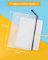 Umriox Zipper Mesh Document Pouch, 13.0 x 9.0 in (Black, 18 Packs), Clear Waterproof Zipper Pouches for Office Supplies