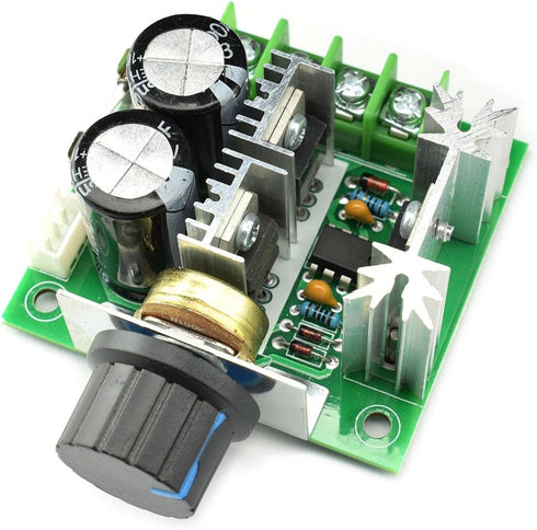DZS Elec 10A 12V-40V DC Motor Speed Controller, 12V 24V PWM Variable Speed Regulator with Speed Control Knob