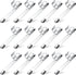 Zonon Metal Pencil Clips, Slide on Pencil Pocket Epoxy Pen Clips for Office Home (20 Pieces)