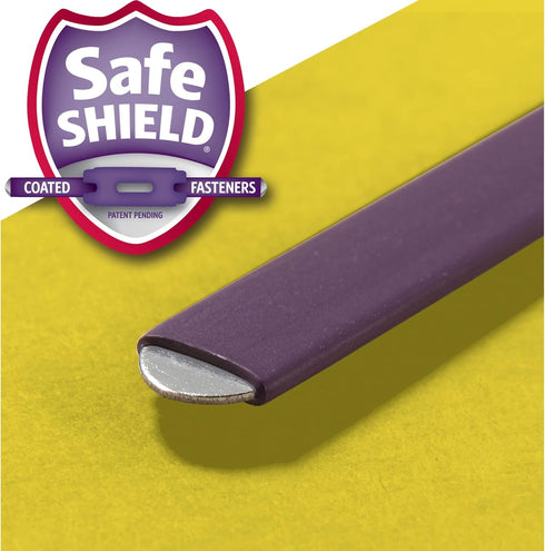 Smead Pressboard Classification File Folder - SafeSHIELD Fasteners, 1 Divider, 2" Expansion, Letter Size, Yellow
