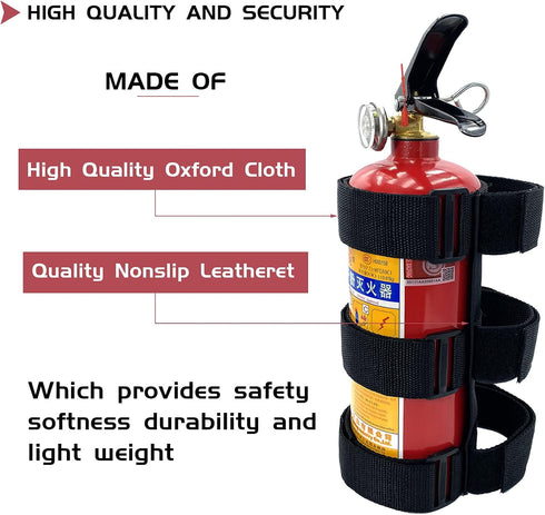 Car Roll Bar Fire Extinguisher Mount Holder Replacement for Jeep Wrangler CJ YJ TJ LJ JK JKU JL JLU, Polaris Ranger RZR General RS1, Can Am Maverick X3 & More - Adjustable Extinguisher Mount Strap by SKARUMMER