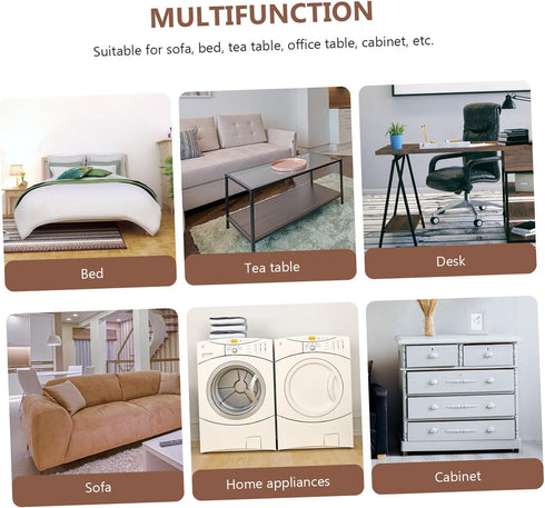 4Pcs Set IMIKEYA Solid Hardwood Cabinet Bun Feet Replacement Legs Bearing Weight for Sofa, Table, TV Stand, and Coffee