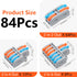 84Pcs Electrical Connector Assortment Pack, 2 in 2 Out Quick Compact for AWG24-12 Lever Wire Connectors