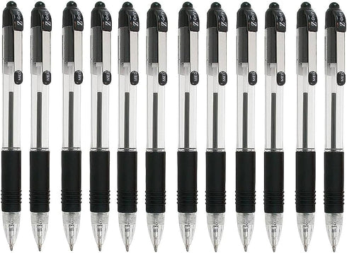 Zebra Z-Grip Retractable Ballpoint Pen - 1.0mm Point Size Black Ink, 40 Pack