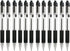 Zebra Z-Grip Retractable Ballpoint Pen - 1.0mm Point Size Black Ink, 40 Pack