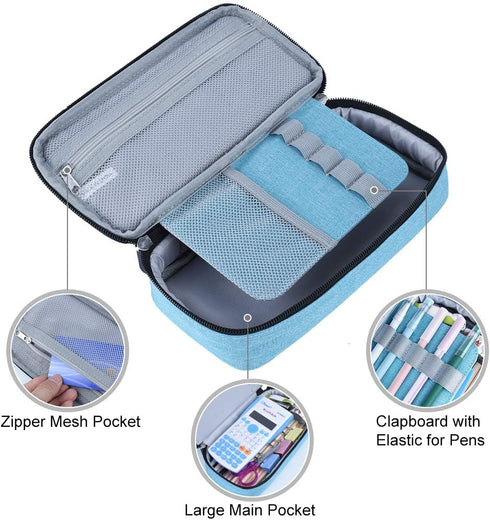 Big Capacity Pencil Case, Large Pouch for Stationery Storage, Makeup Bag for Office Supplies and Adults