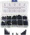 240PCS M2.5 Nylon Hex Spacer Standoffs Screws Nuts Assortment Kit, Male-Female (Black)