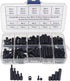 240PCS M2.5 Nylon Hex Spacer Standoffs Screws Nuts Assortment Kit, Male-Female (Black)