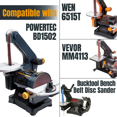 POWERTEC 1x30 Sanding Belts - 18PK with 3 Each of 60/80/120/150/240/400 Grits for Belt Grinder and Woodworking