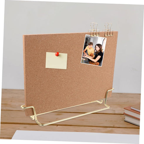 STOBOK 1 Set Cork Board Display Stand, Photo Desktop Display Items with Cork Framed Bulletin Board Bracket