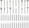 Stone Carving Set, 50PCS Diamond Burr Bits Compatible with Dremel for Carving, Engraving, and Grinding