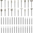 Stone Carving Set, 50PCS Diamond Burr Bits Compatible with Dremel for Carving, Engraving, and Grinding