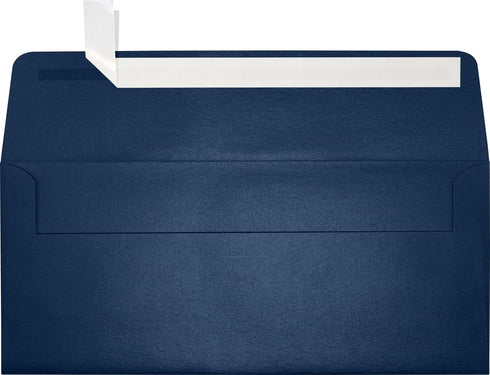 LUXPaper #10 Square Flap Envelopes - 80lb. Lapis Metallic Business Envelopes for Invoices, 4 1/8 x 9 1/2, 50 Pack