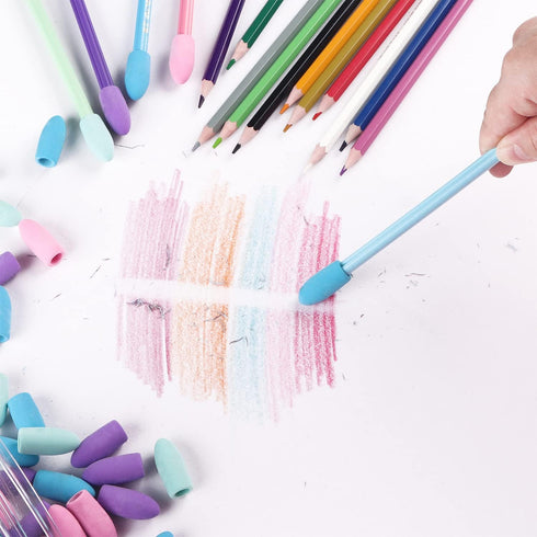 Pencil Erasers, Pencil Top Erasers, Toppers, Cap Erasers for Kids, Bulk Pencil Top Erasers (80Pcs/Box)