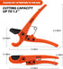 Pipe Cutter, High Performance blade Made Ratchet-type Pipe Cutter, One-hand Fast Pipe Cutting Tool for PVC PPR PE PEX Pipe and Other Plastic Pipe (1-3/8''(33mm MAX))